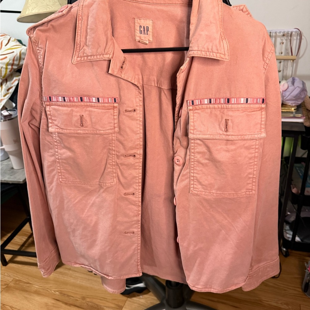 GAP Coral-Pink Utility Jean Jacket